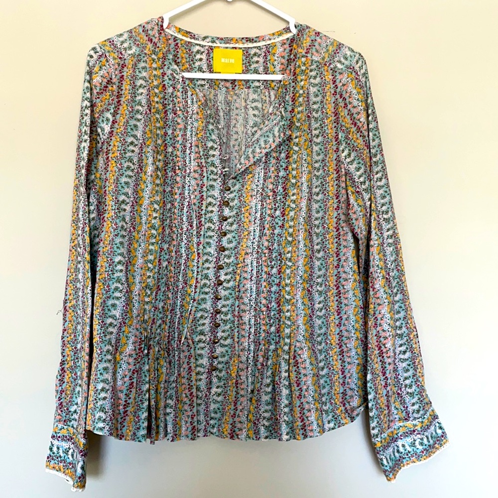 MAEVE Floral Peplum Top